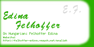 edina felhoffer business card